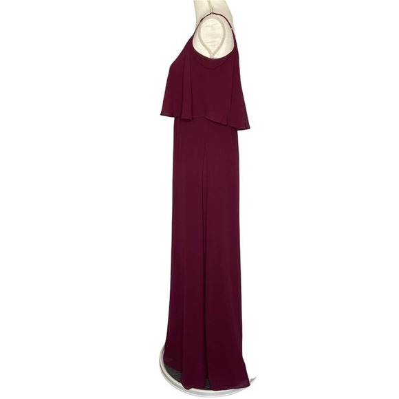 Show Me Your Mumu Caitlin Ruffle Maxi Dress Merlot - Picture 6 of 12